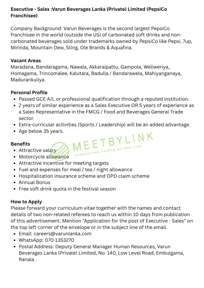 Executive - Sales
