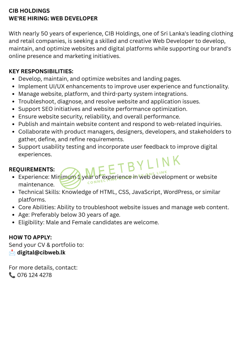 WEB DEVELOPER