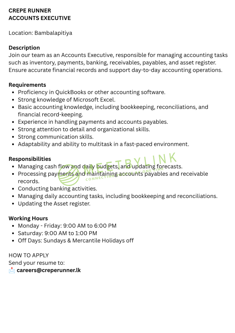 ACCOUNTS EXECUTIVE