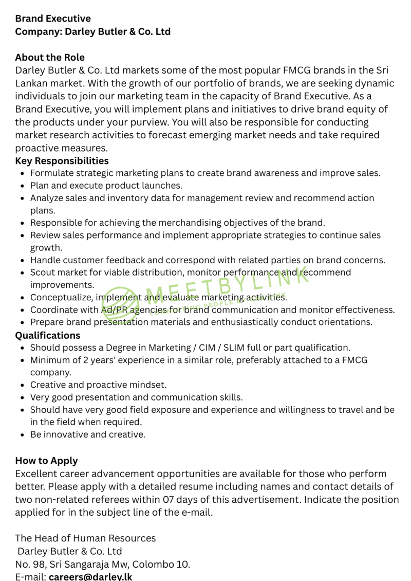 Brand Executive