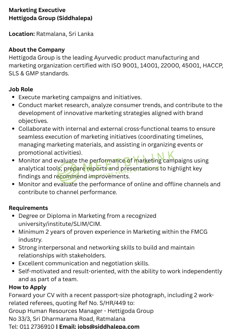Marketing Executive