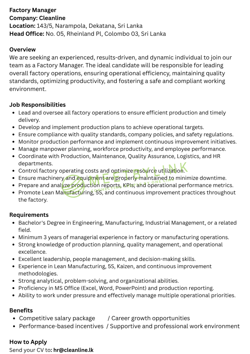 Factory Manager