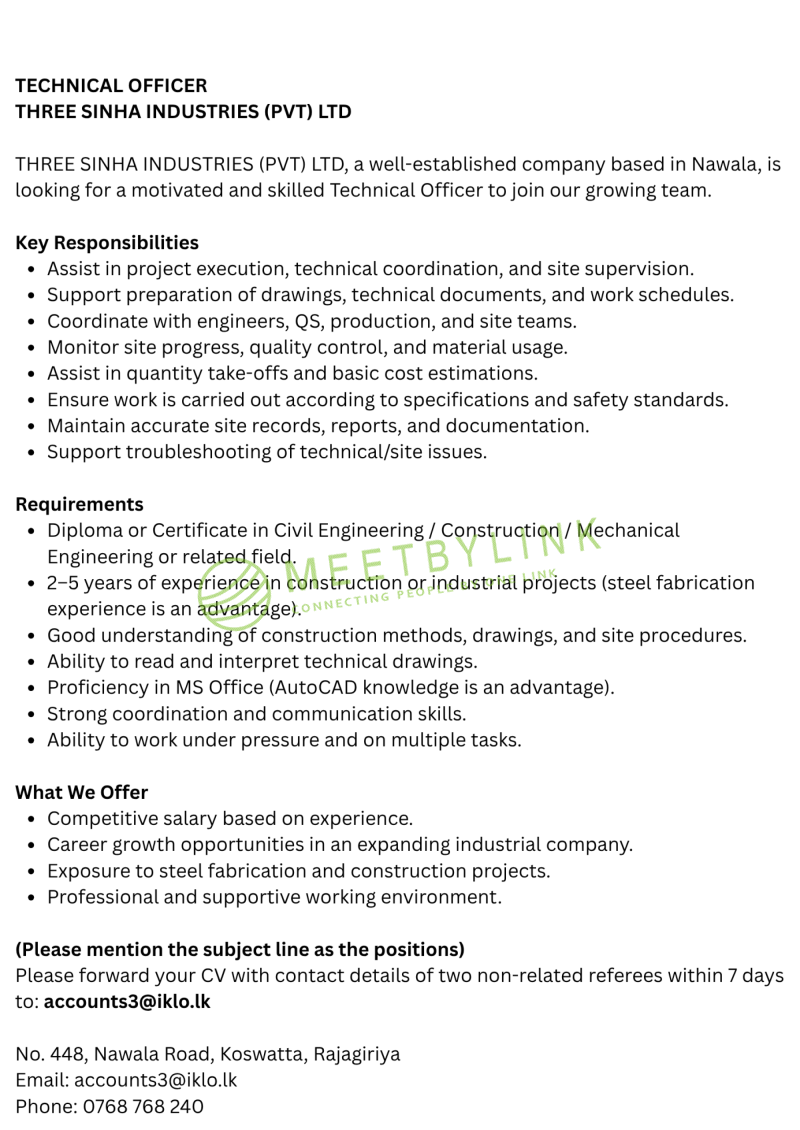 Technical Officer
