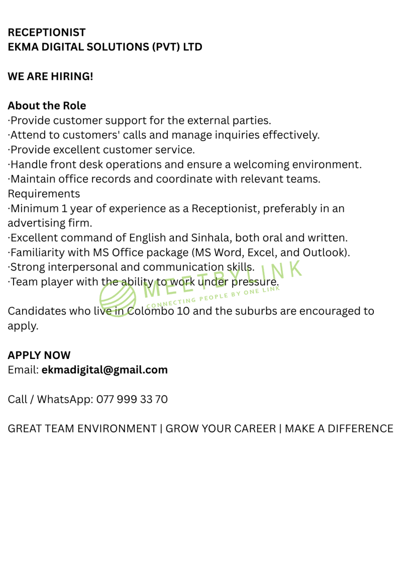 Receptionist