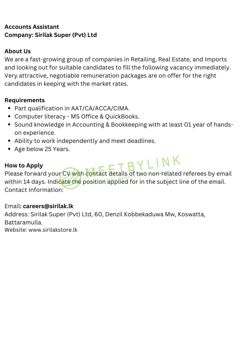 Accounts Assistant