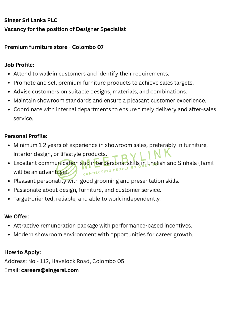 Designer Specialist 
