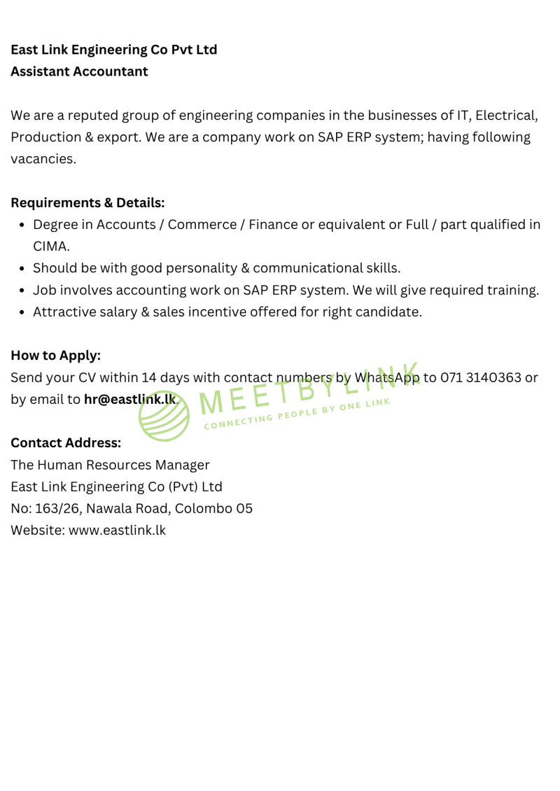 Assistant Accountant 
