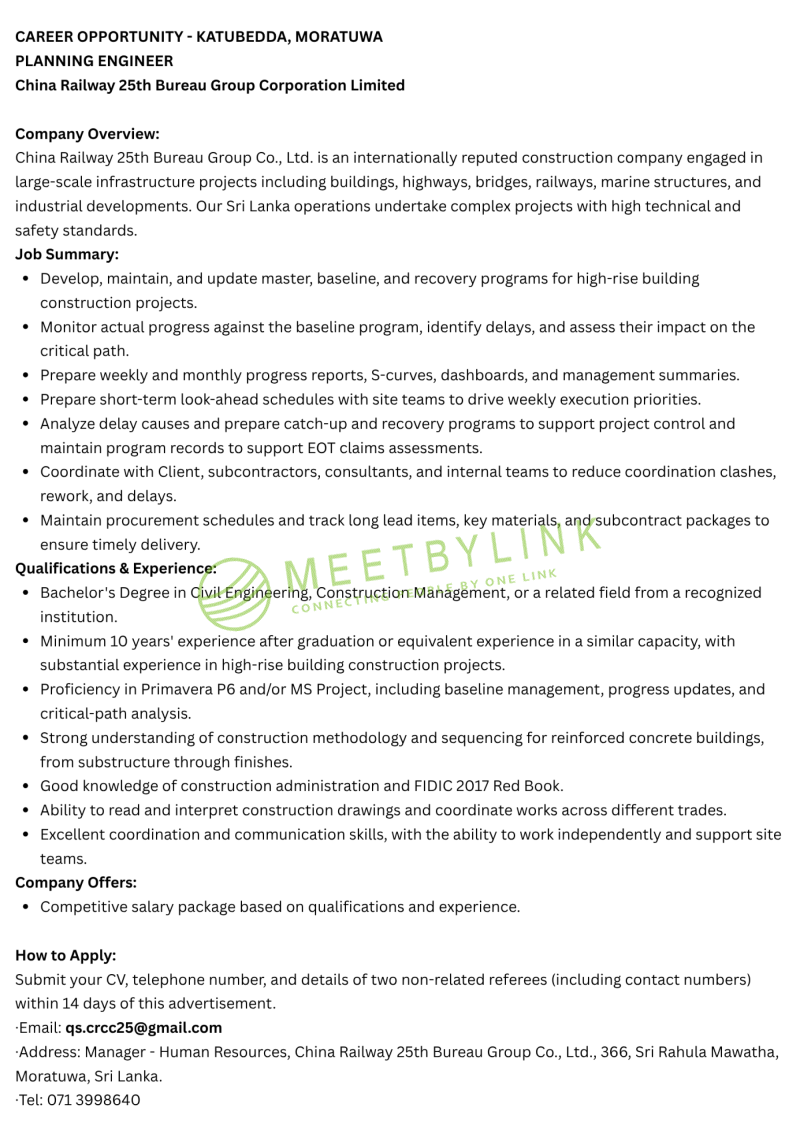 Planning Engineer 