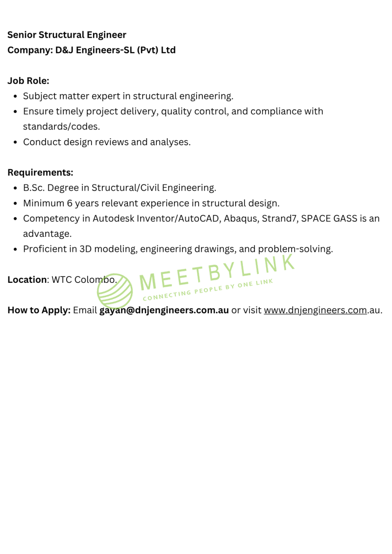 Senior Structural Engineer