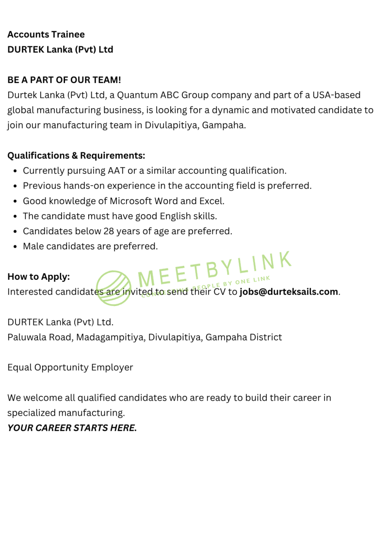Accounts Trainee