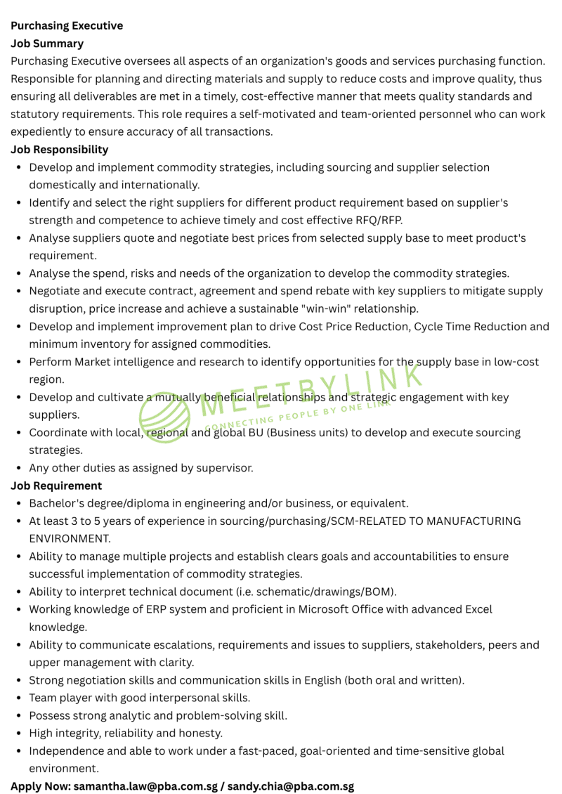 Purchasing Executive