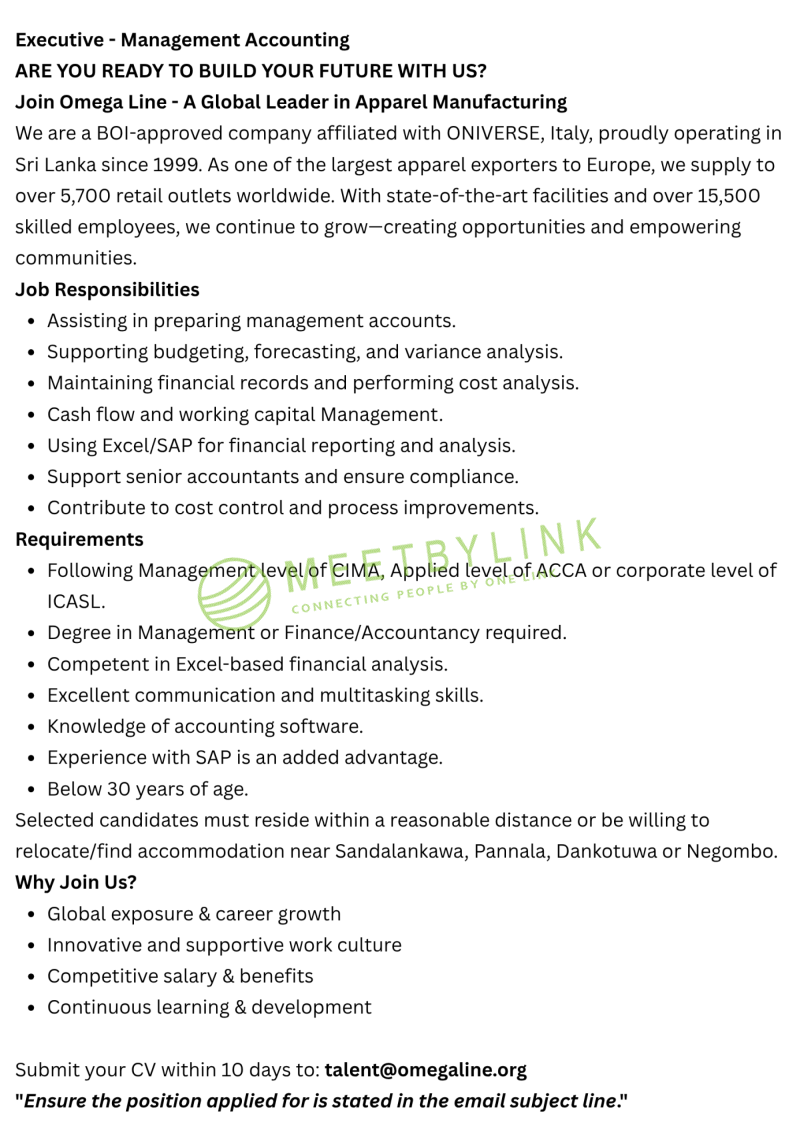 Executive - Management Accounting